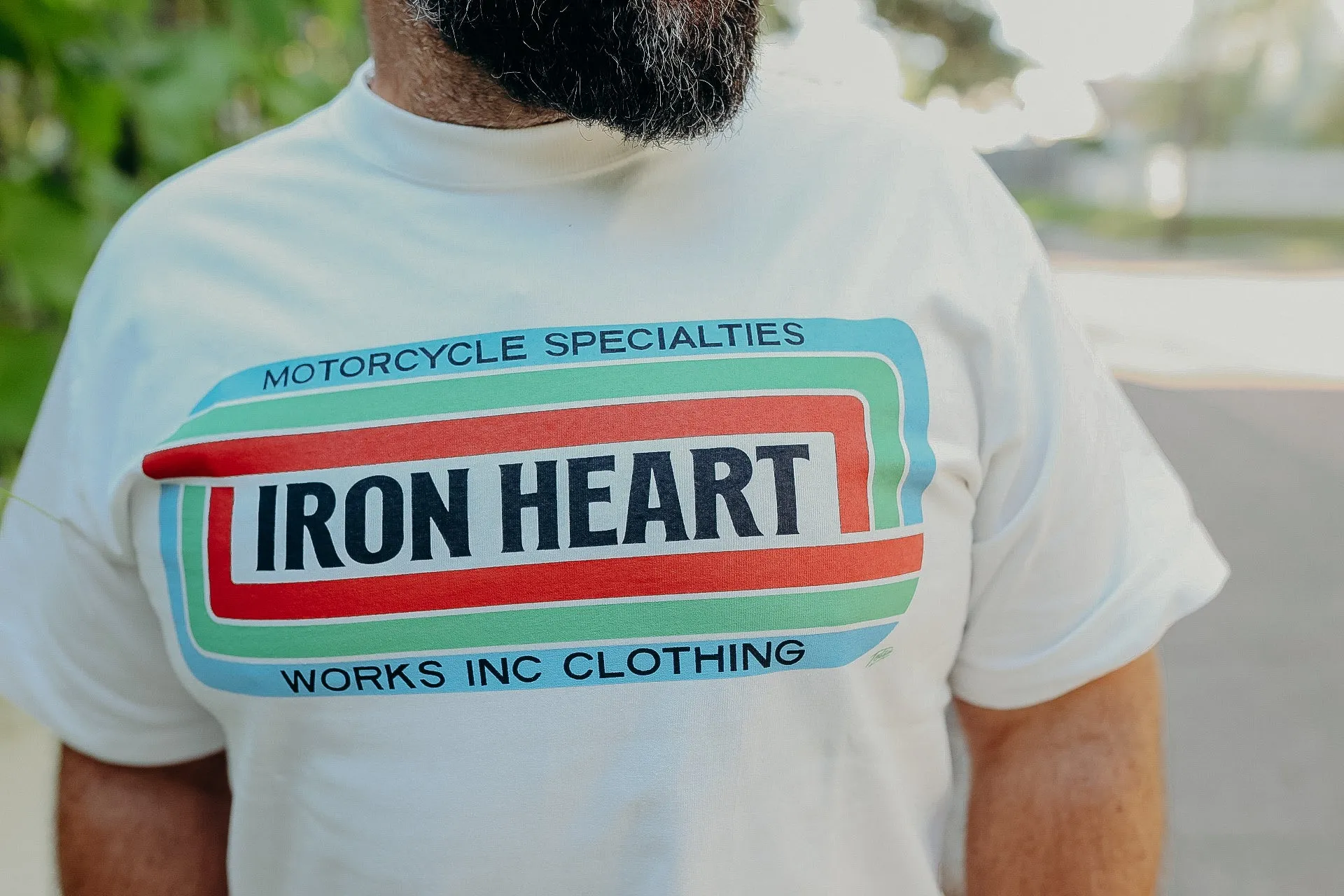 7.5oz Printed Loopwheel Crew Neck T-Shirt - White IHT-2405-WHT