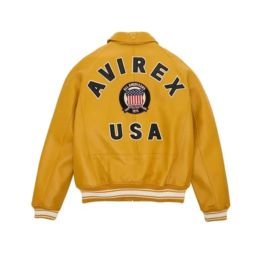 Avirex American Flight Bomber Leather Jacket