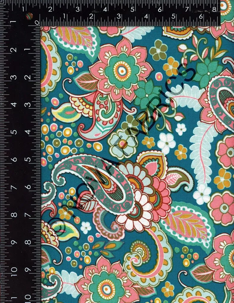 BOHO PAISLEY ON RAYON CHALLIS [NFE220629B-011]