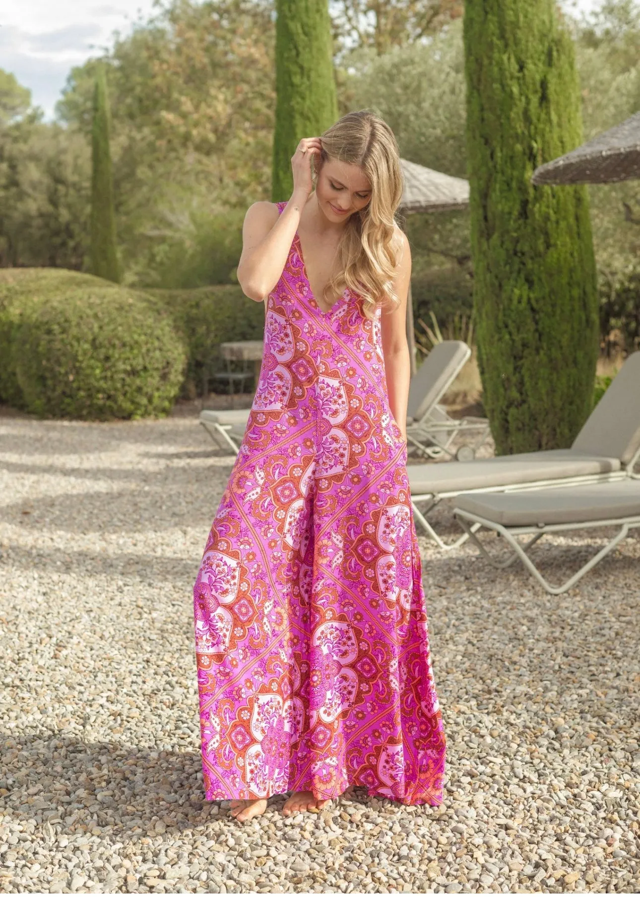 Cosmic Print Forest Jumpsuit - New Season - Jaase