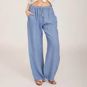 【Cotton And Linen】Casual Wide Leg Trousers