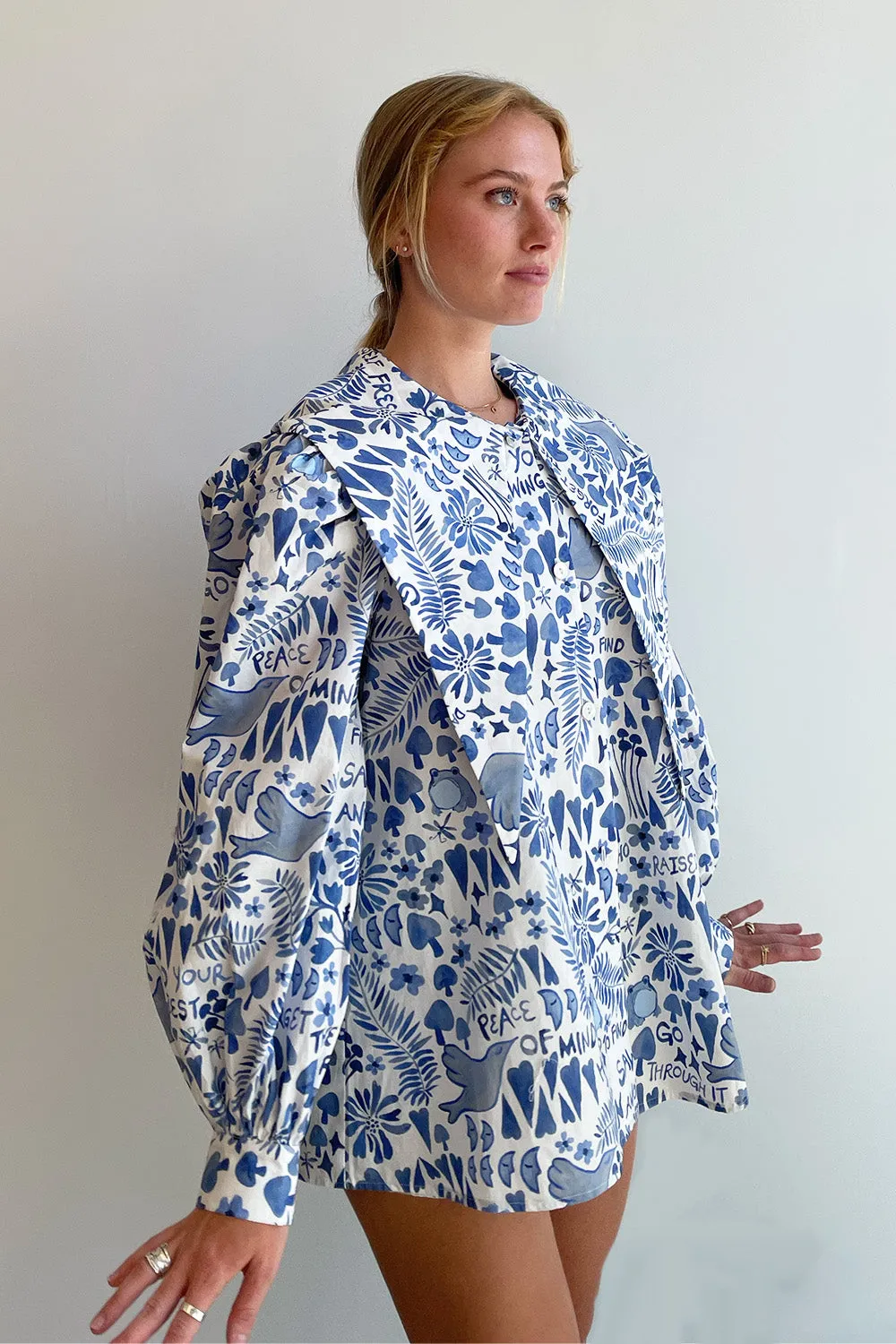 Dauphinette - Beau Puff Sleeve Top: Lazy Boy Floral