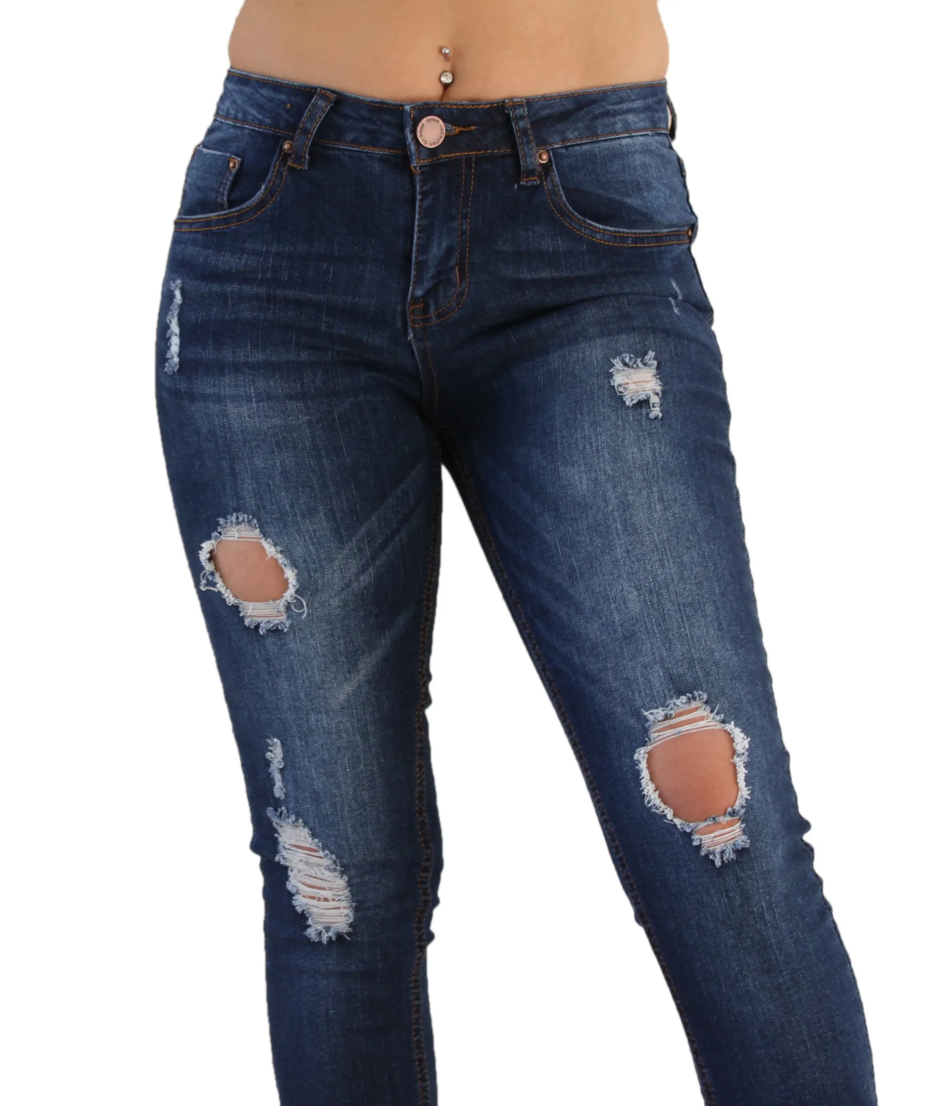 DP9806 Body Sculpting Ripped Jeans