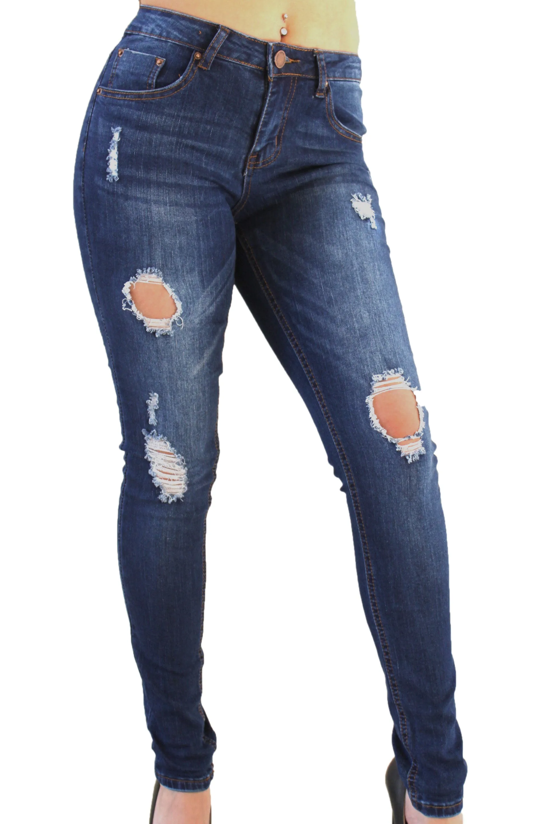 DP9806 Body Sculpting Ripped Jeans
