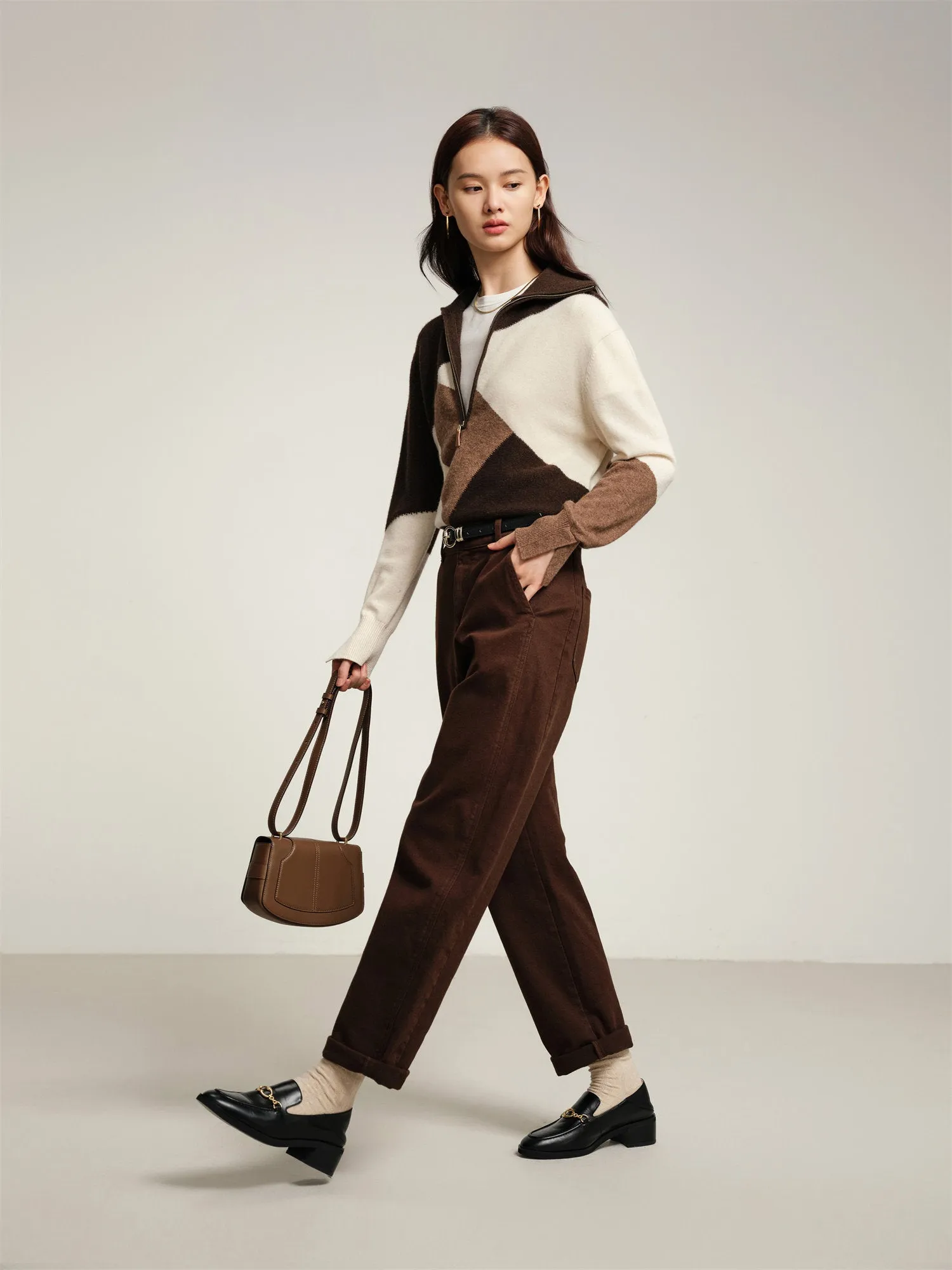 EP YAYING Blended Knitted Sweater