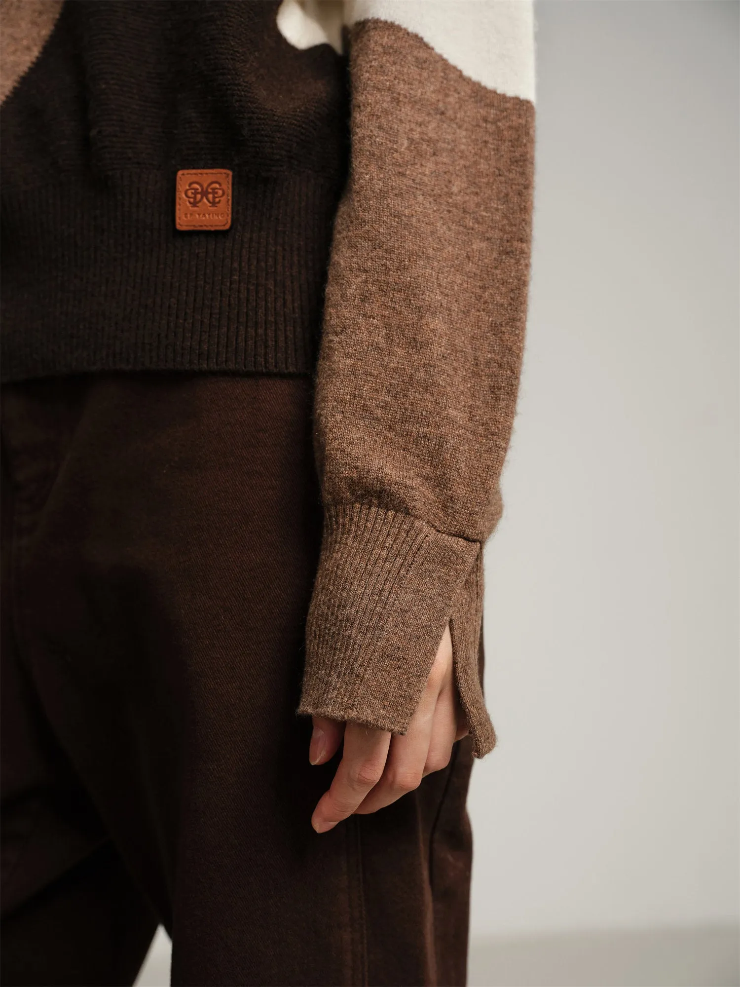 EP YAYING Blended Knitted Sweater