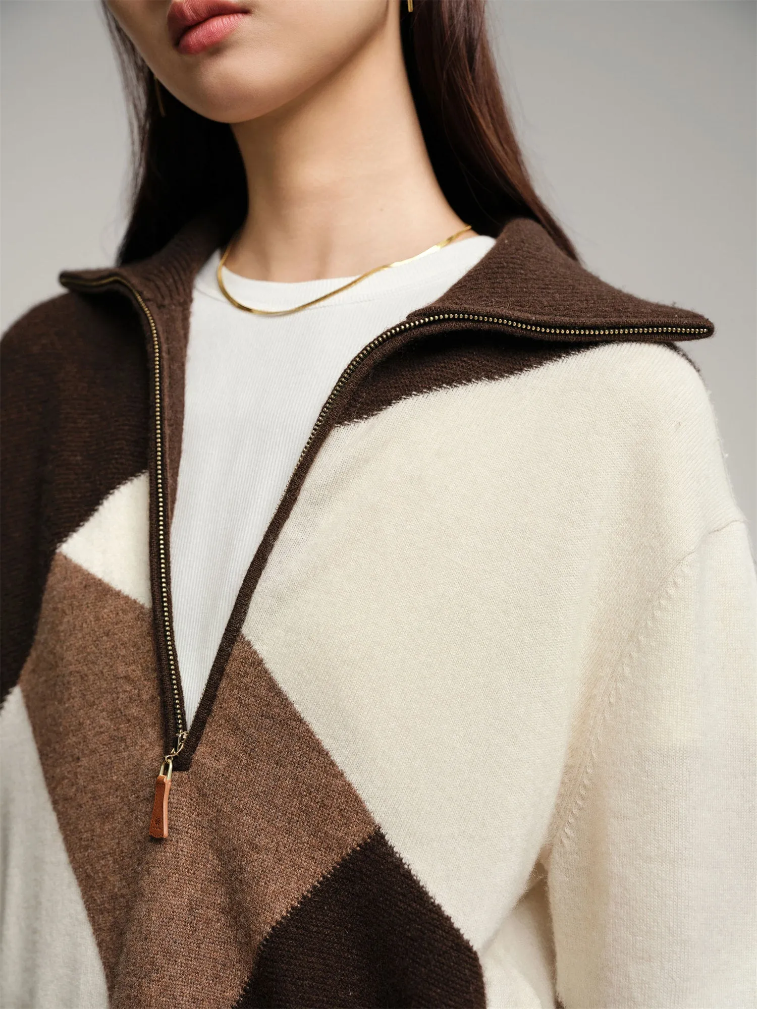 EP YAYING Blended Knitted Sweater