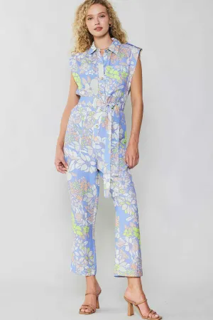 Floral Print Utility Jumpsuit