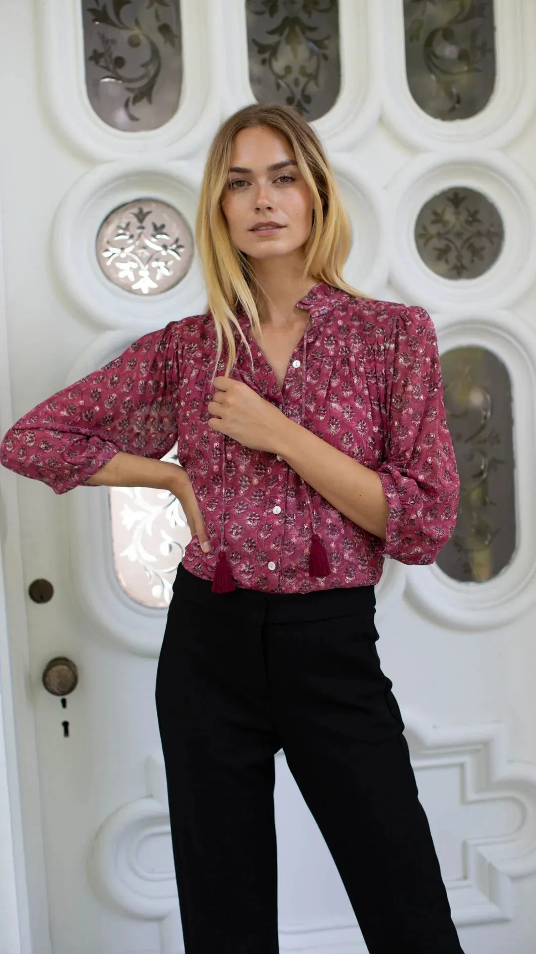 Georgia Blouse - Samba Lillie Print