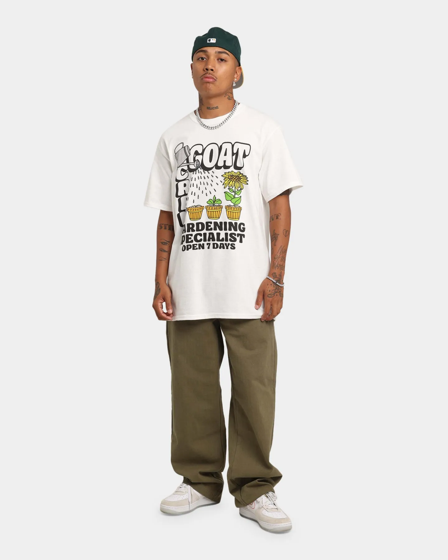 Goat Crew Gardening T-Shirt White