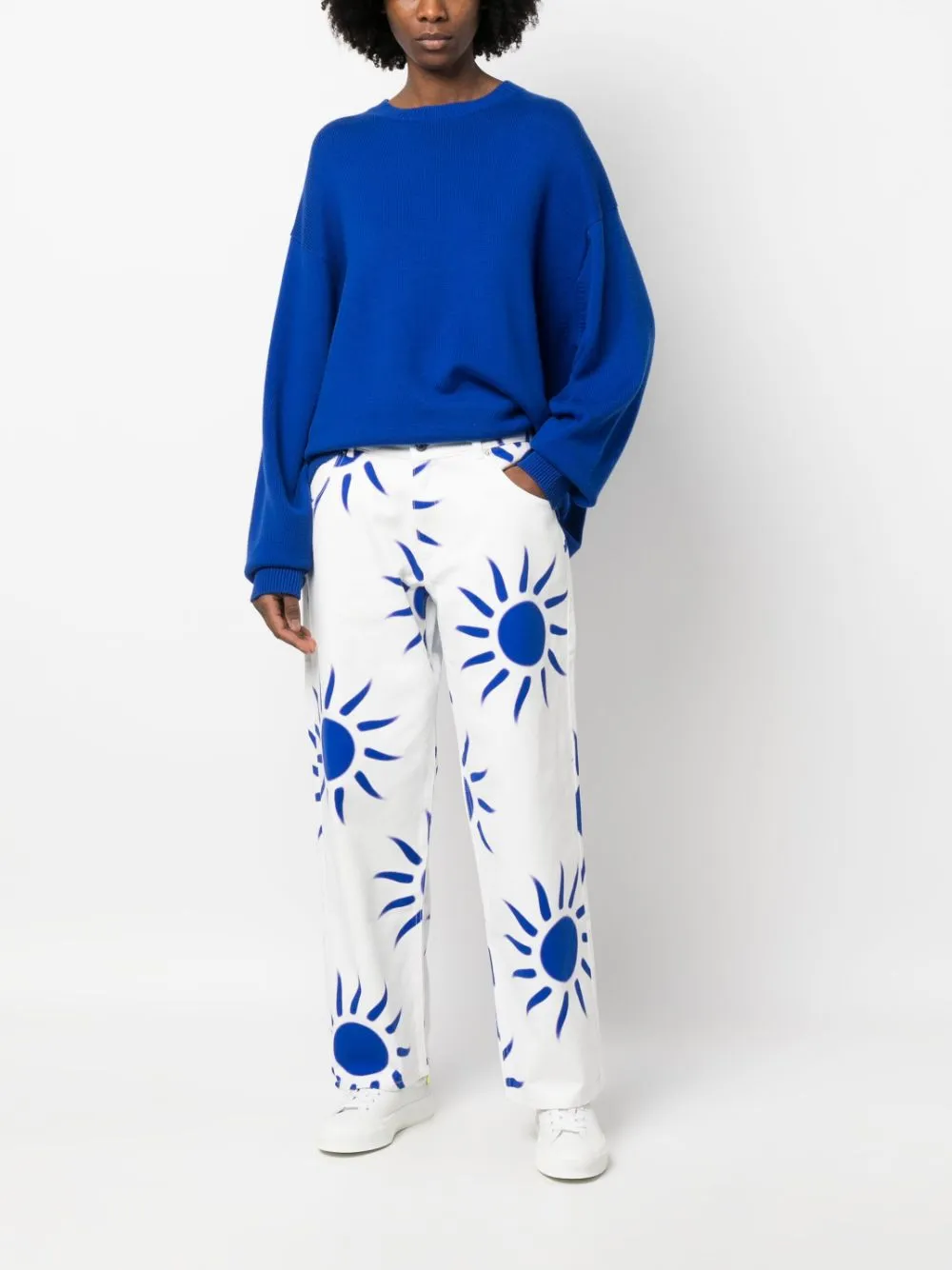 Graphic-Print Straight-Leg Jeans