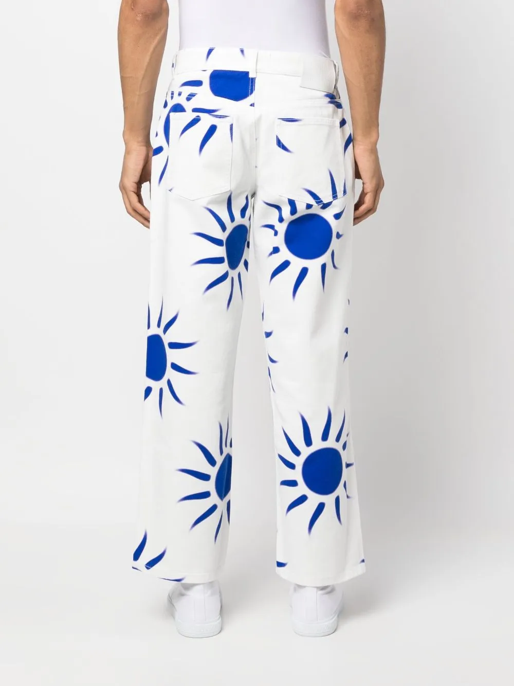Graphic-Print Straight-Leg Jeans