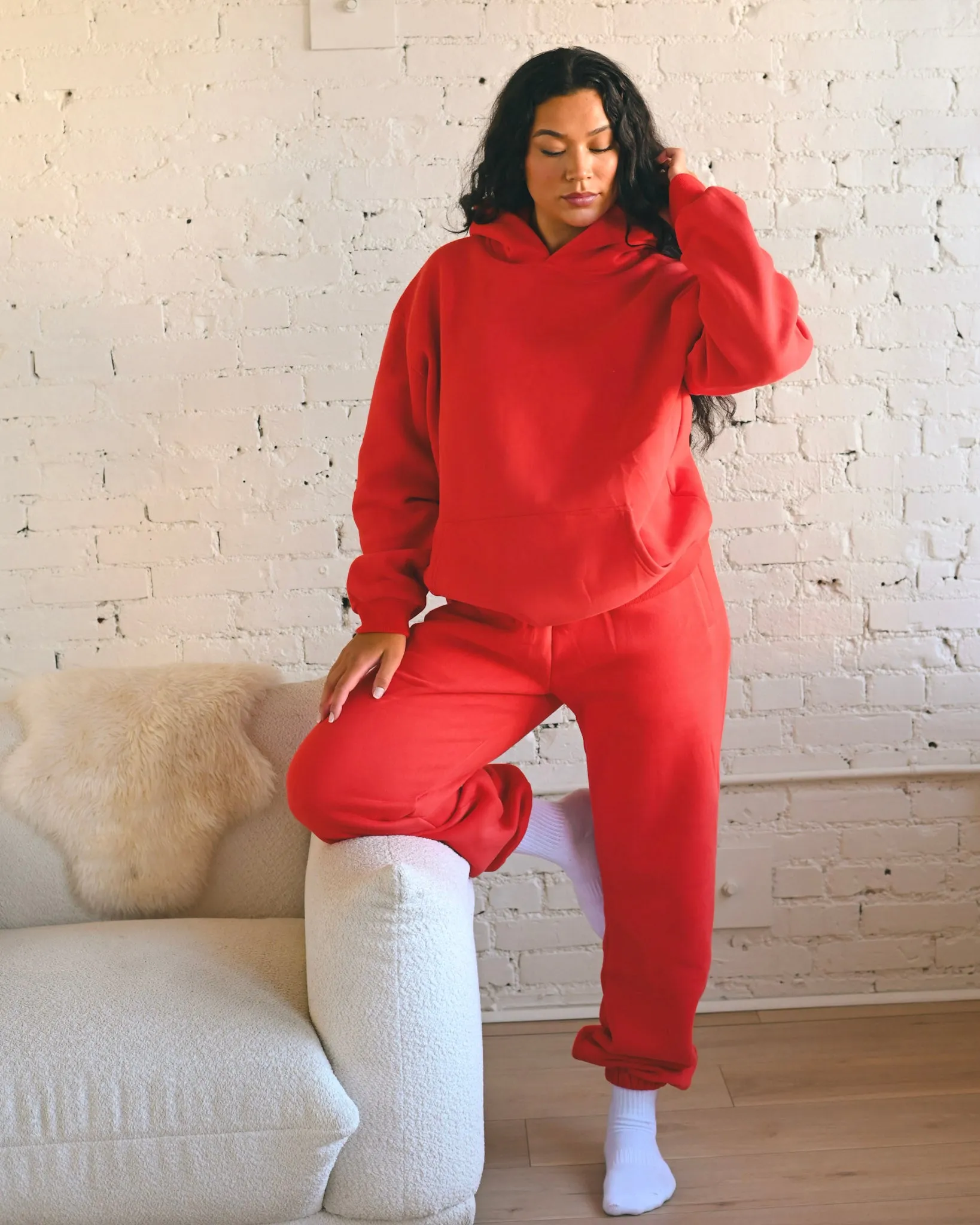 Heat Wave Orange Ultra Cozy Fleece // Sweatpants