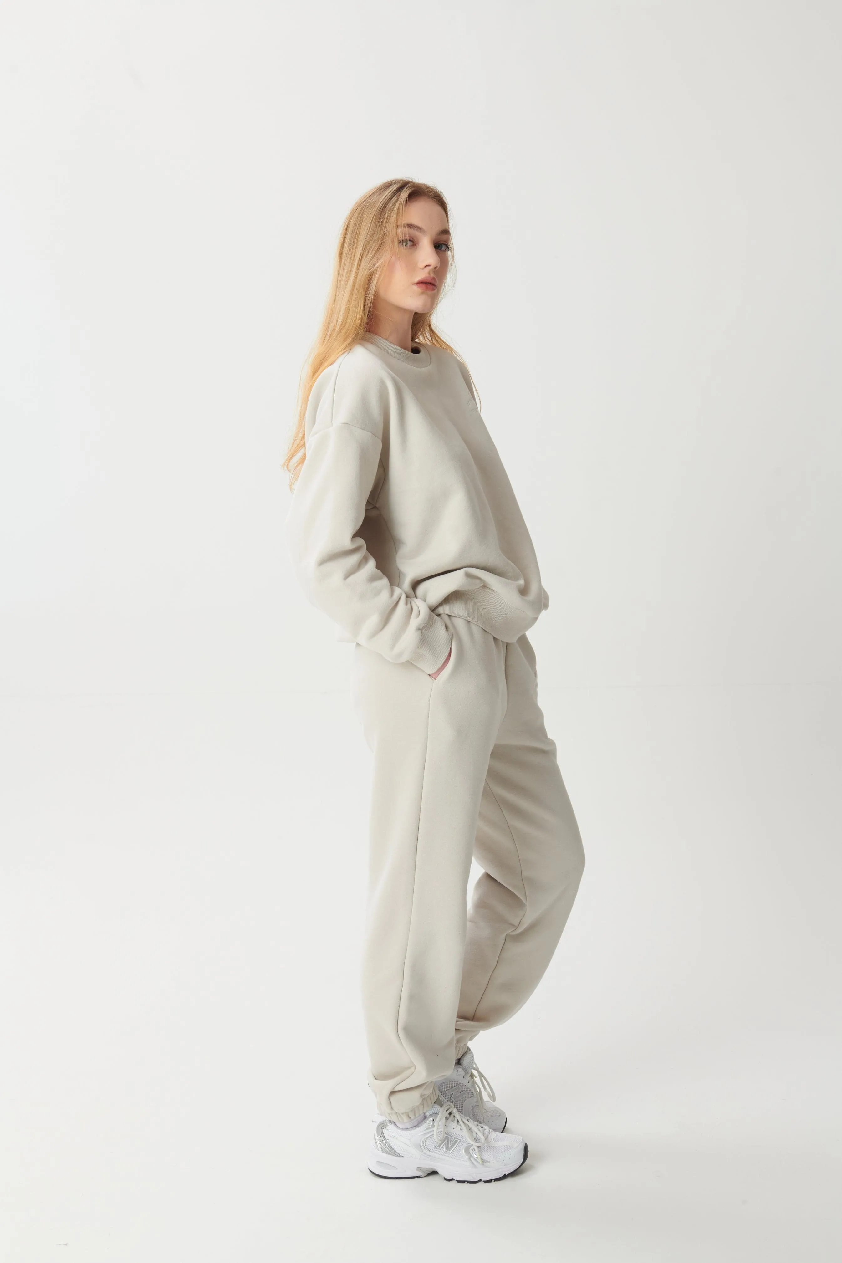 Hygge Cosy Oversized Sweatshirt - Mushroom