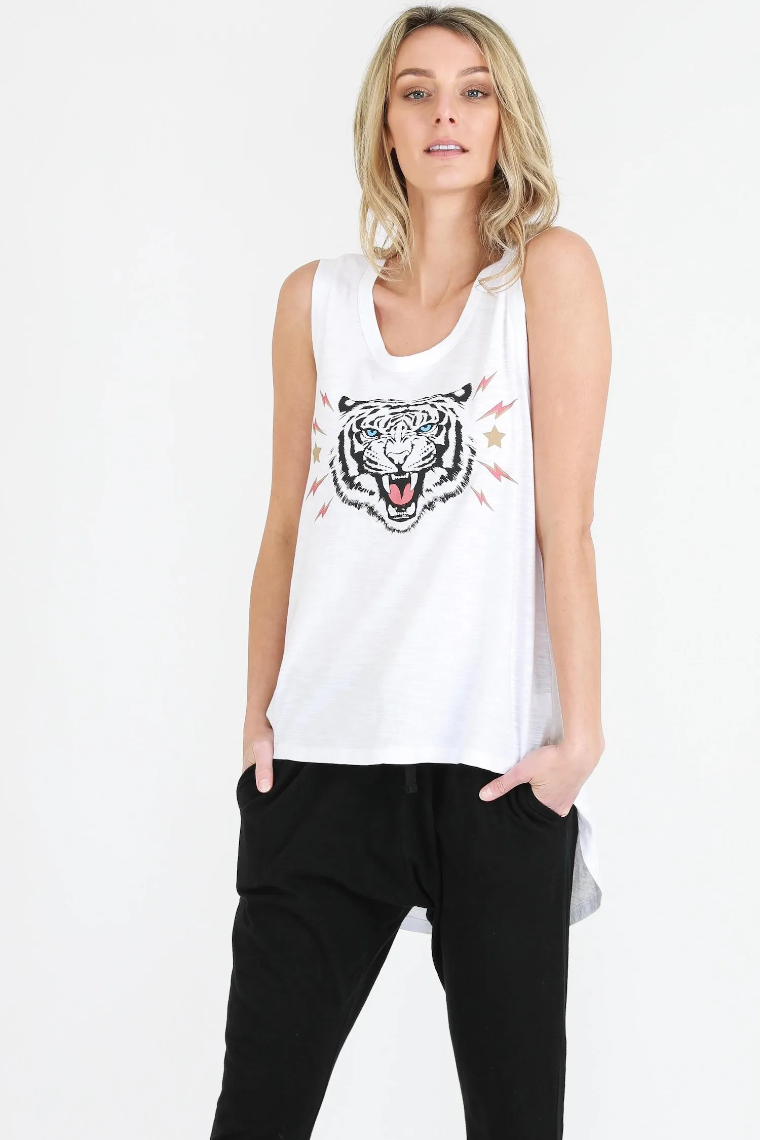 Isabelle Tiger Bolt Tank Top