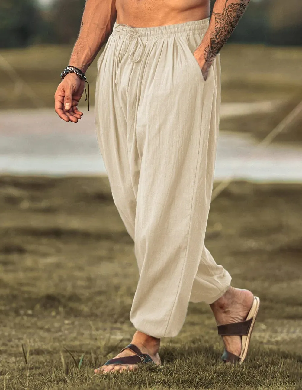 Loose Fit Linen Style Hippie Pants (US Only)
