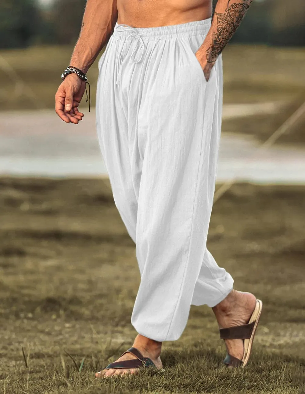 Loose Fit Linen Style Hippie Pants (US Only)