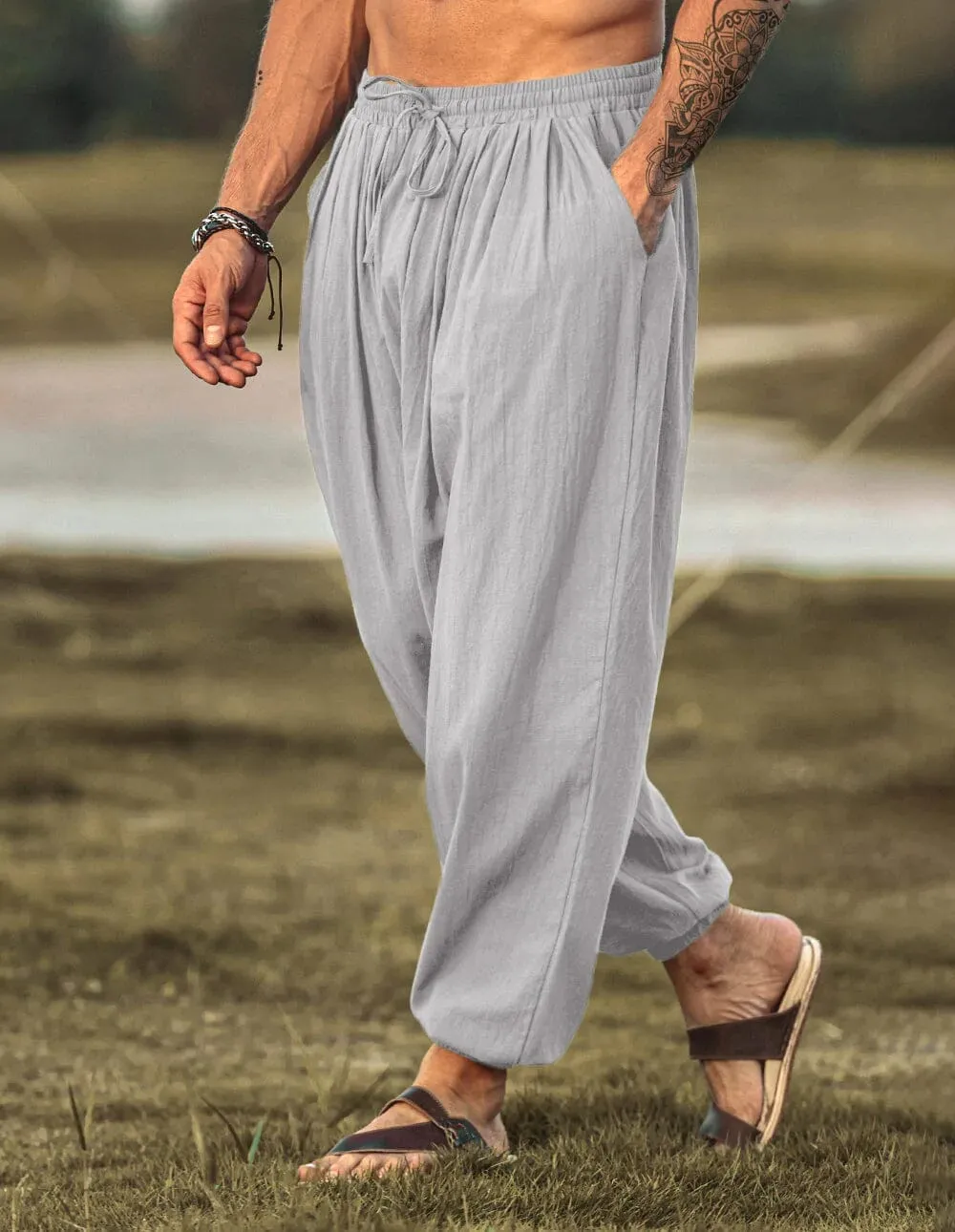 Loose Fit Linen Style Hippie Pants (US Only)