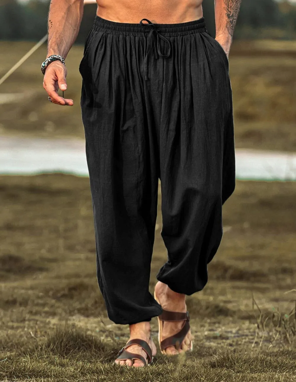 Loose Fit Linen Style Hippie Pants (US Only)