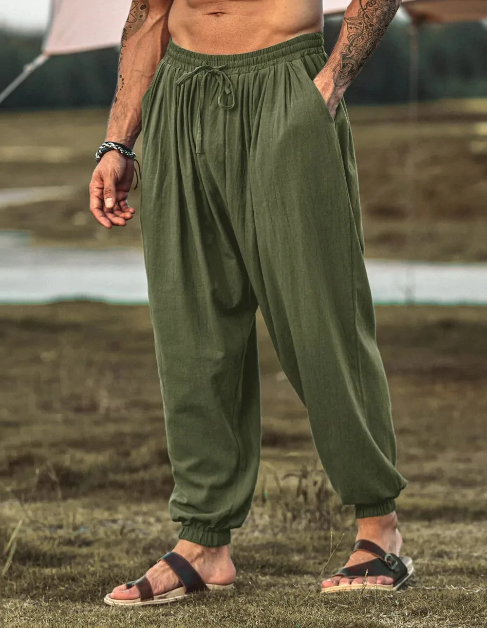 Loose Fit Linen Style Hippie Pants (US Only)