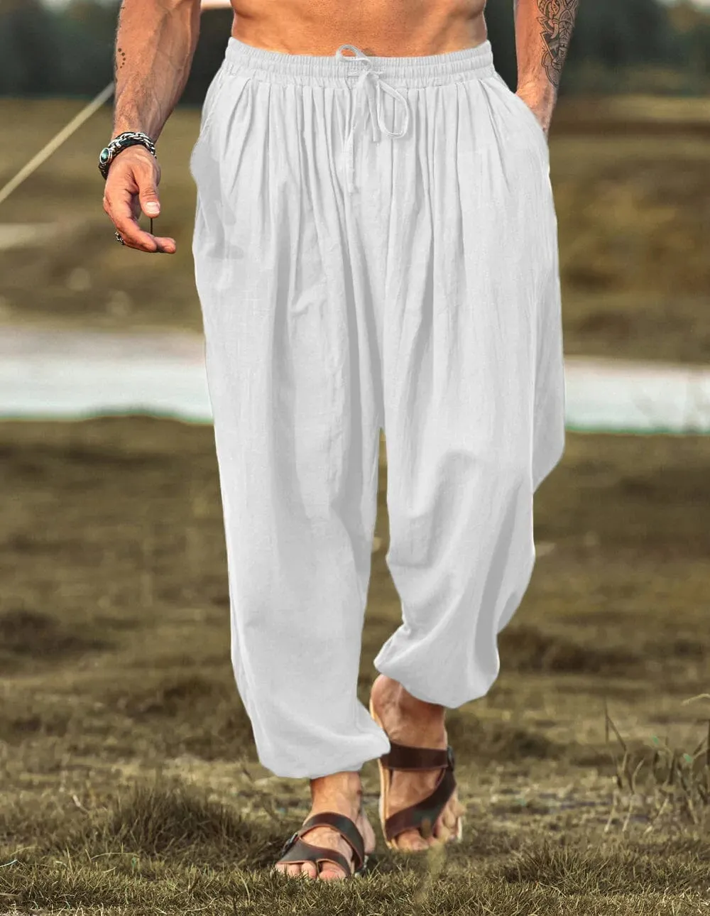 Loose Fit Linen Style Hippie Pants (US Only)