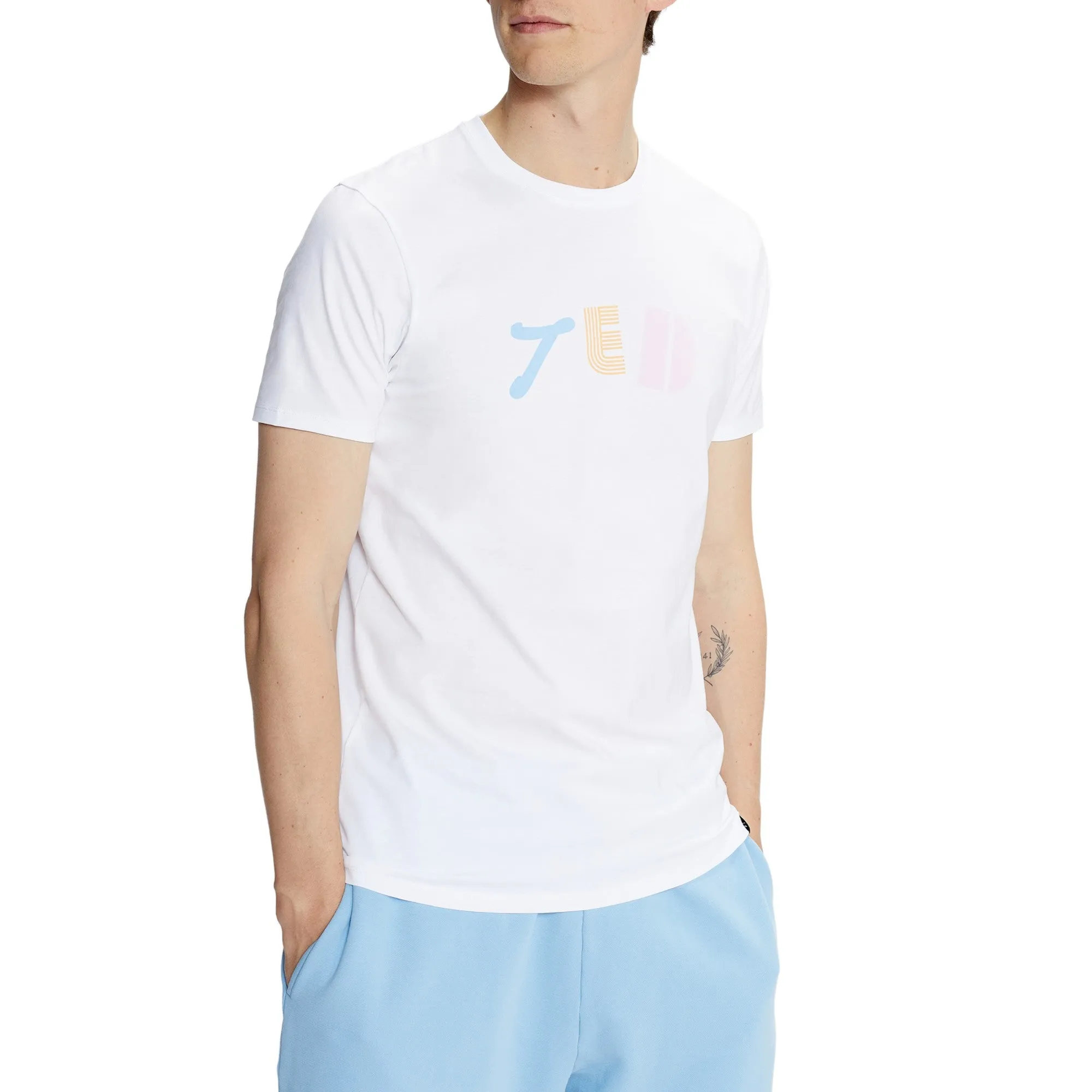 Men Mmb-Dishey-Mib Ss Ted Branded Tee - White