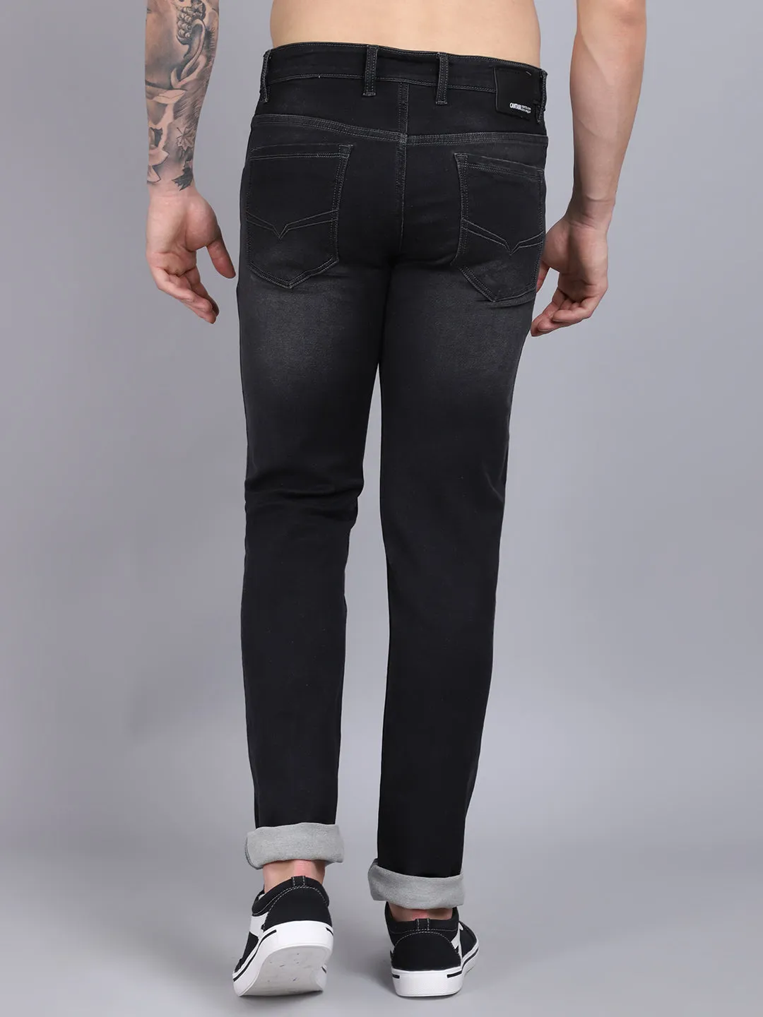 Men's Ultra Narrow fit Light Fade Dark Grey  Jeans
