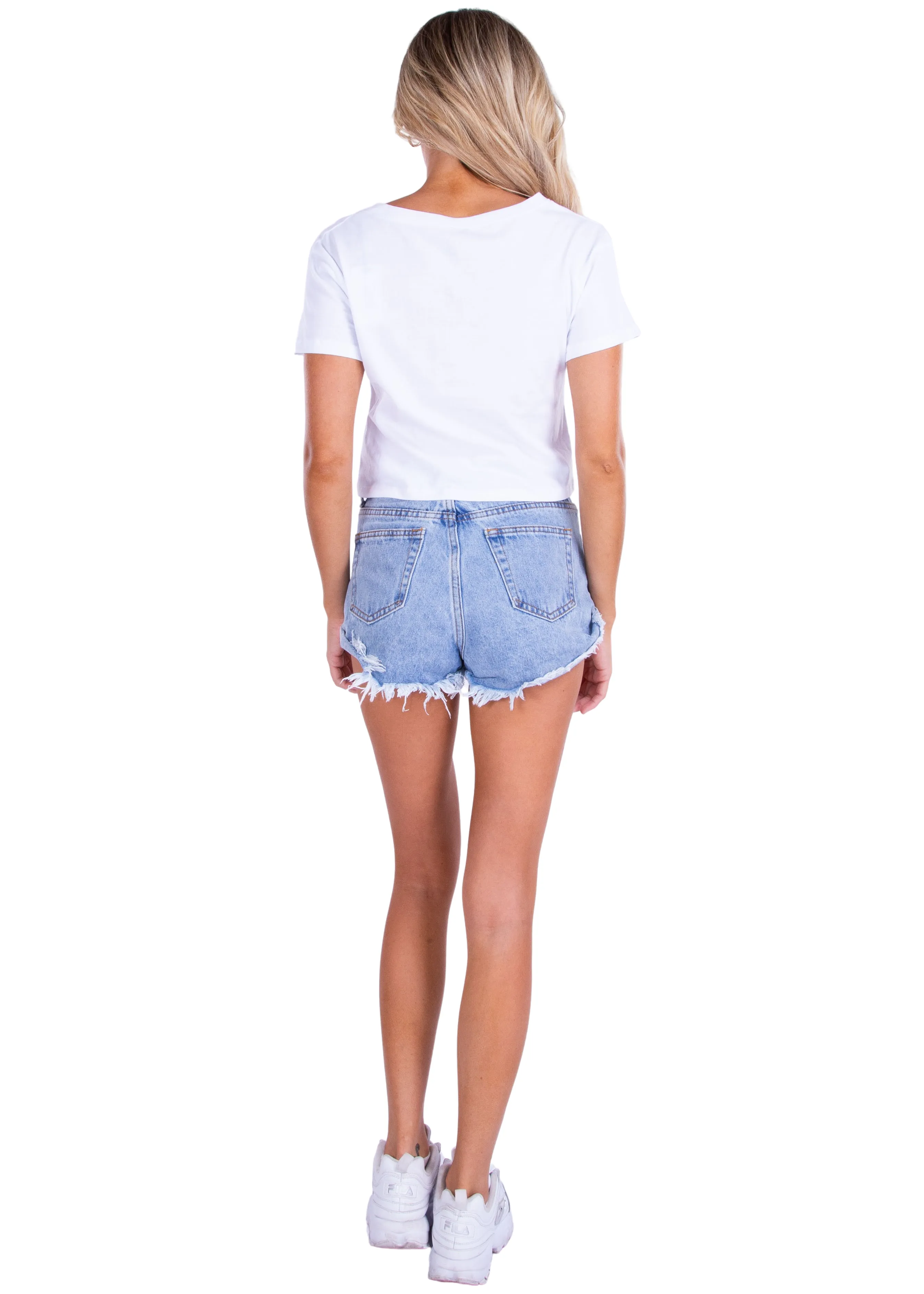 'Mermaid Off Duty' Graphic Crop Top