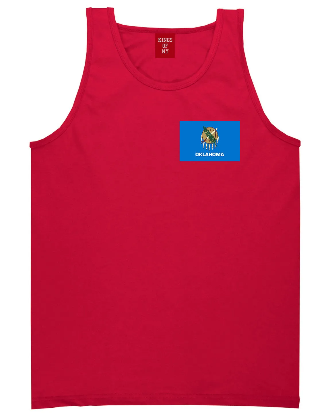 Oklahoma State Flag OK Chest Mens Tank Top T-Shirt