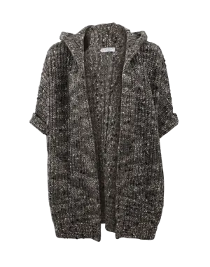 Paillette English Ribbed Poncho