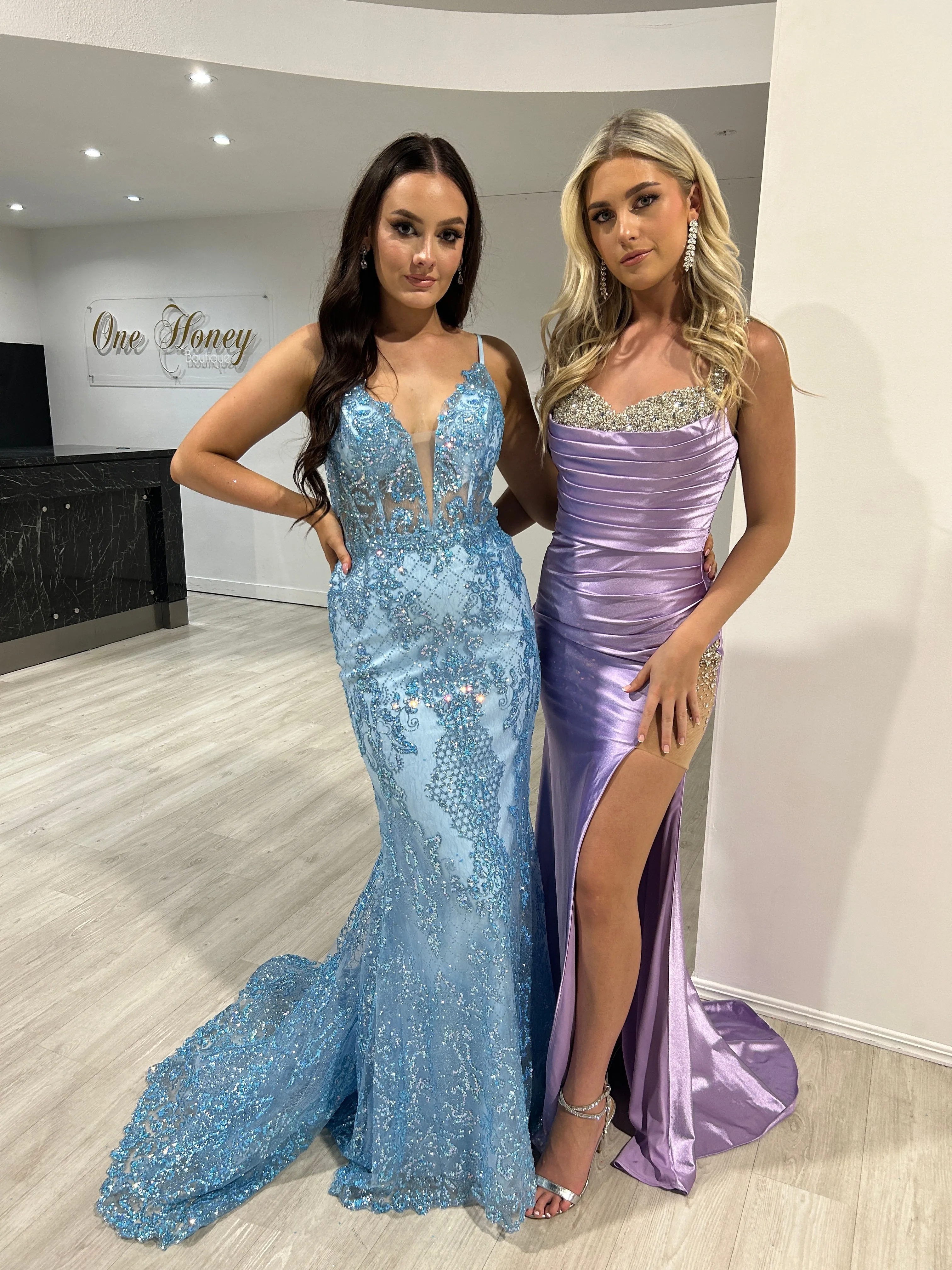 PETRA Glitter V Front Corset Mermaid Formal Gown Dress