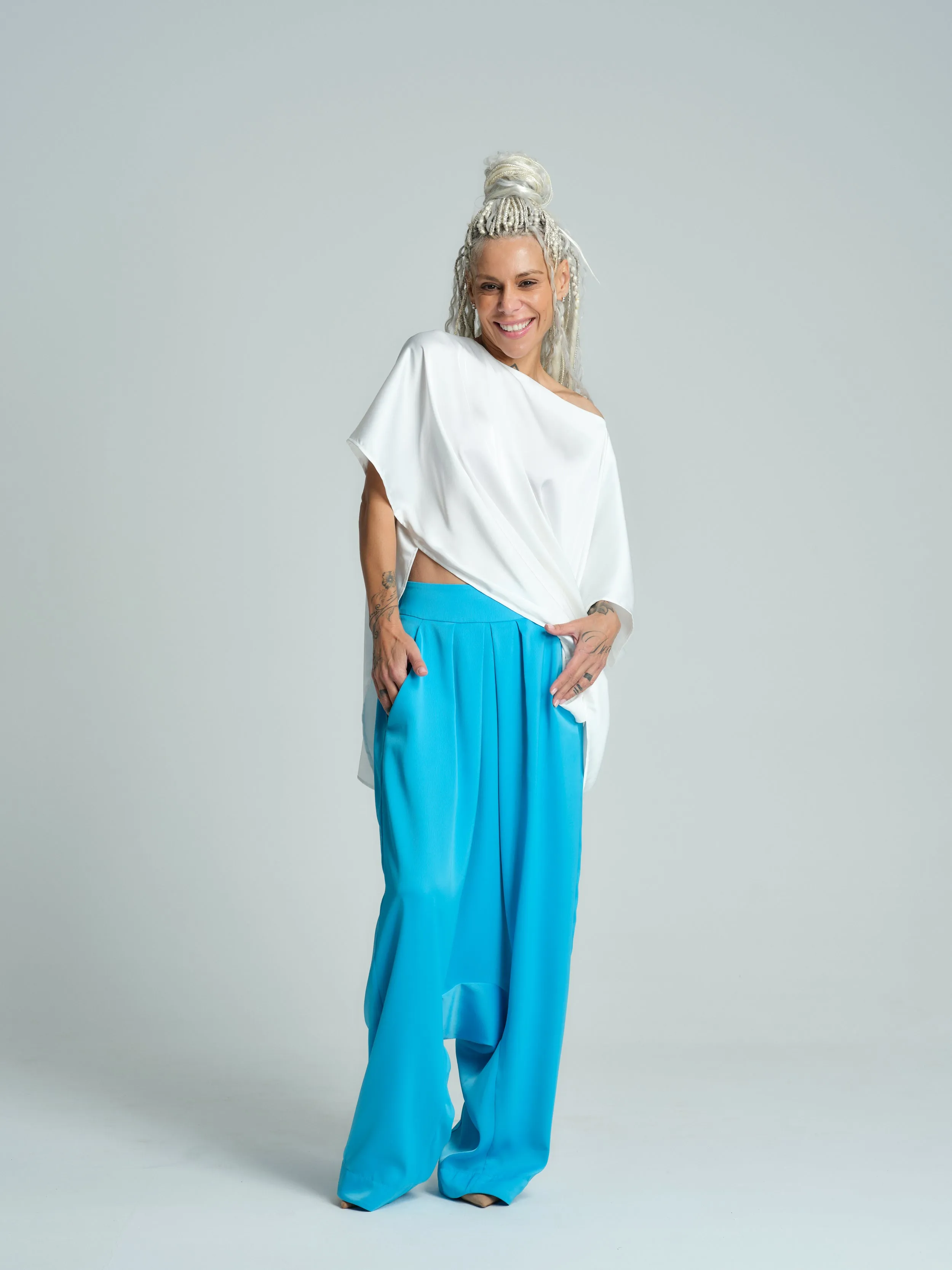 Pleated Harem Pants