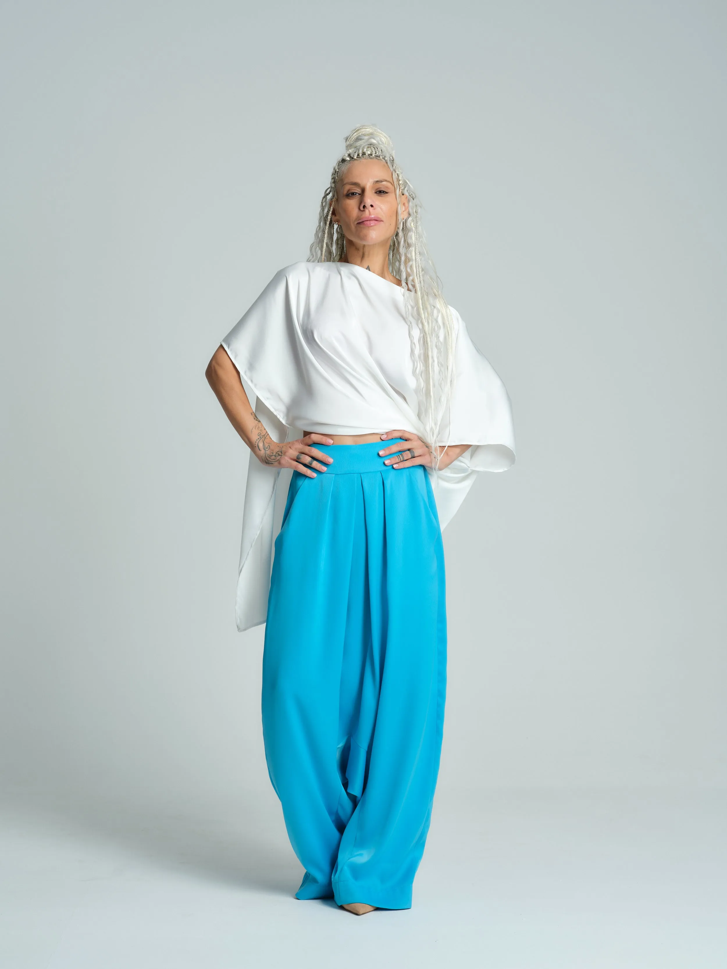 Pleated Harem Pants