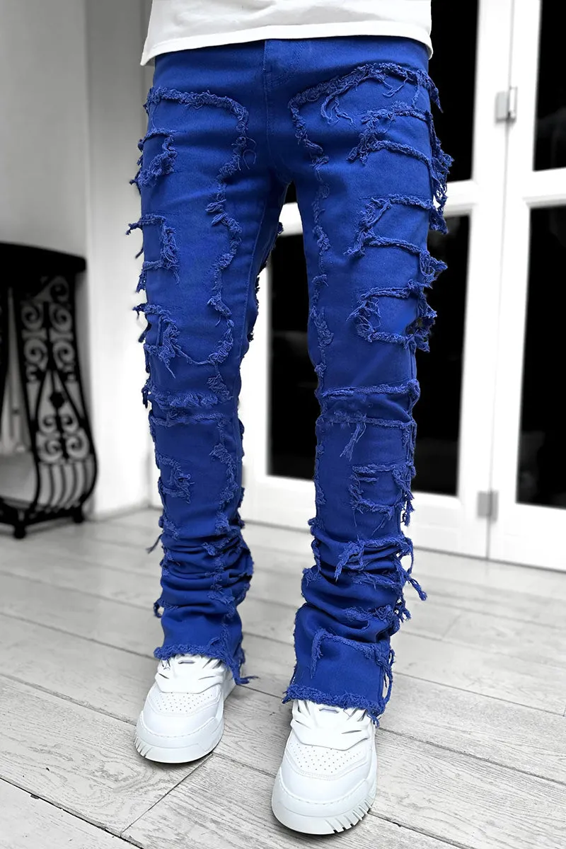 PM0475 Ripped Stretch Denim Jeans