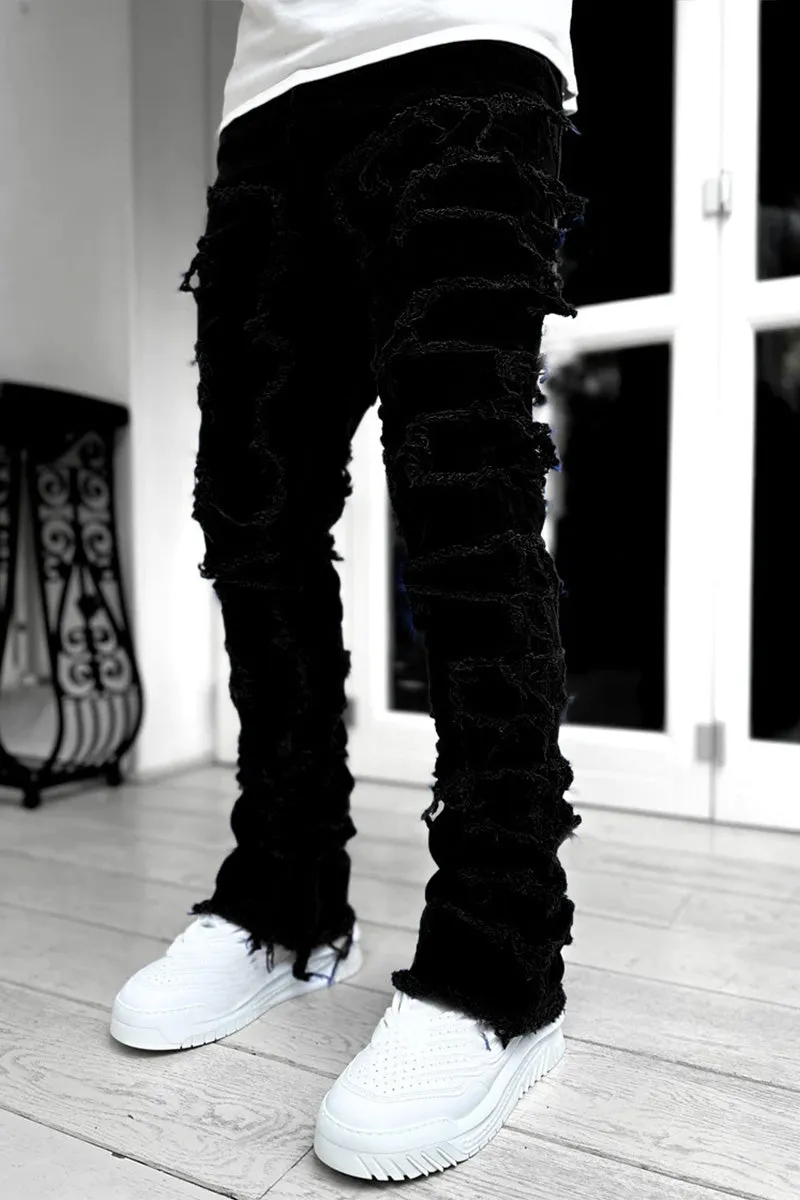 PM0475 Ripped Stretch Denim Jeans