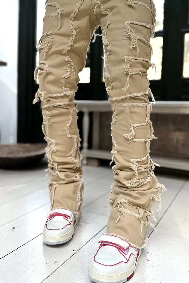PM0475 Ripped Stretch Denim Jeans