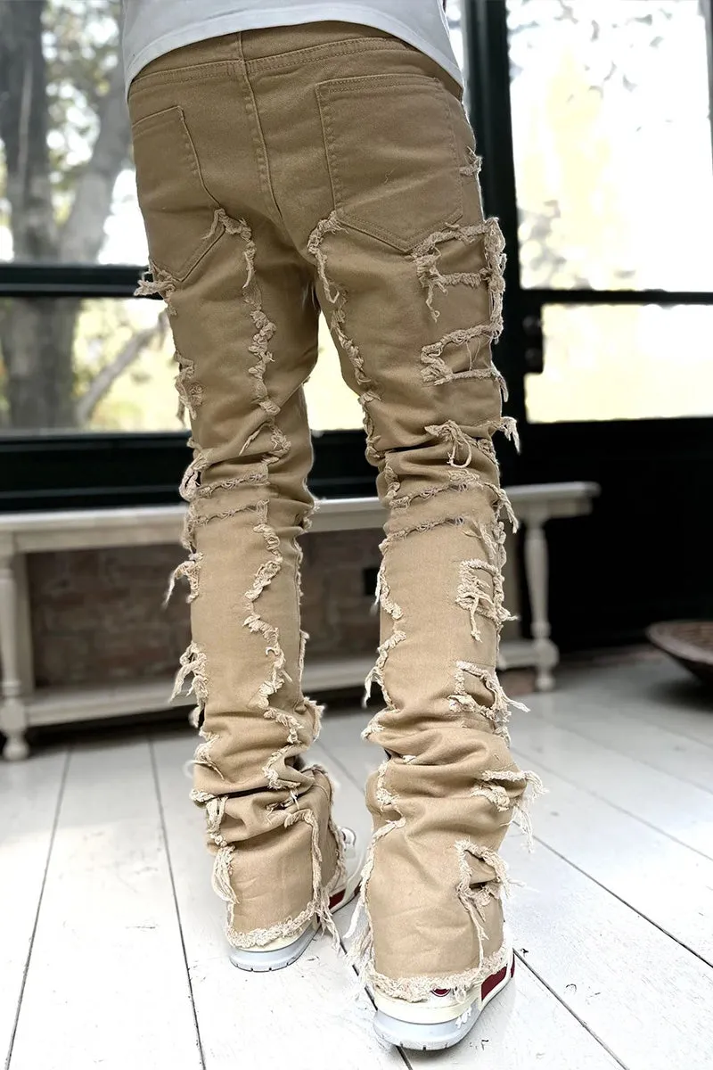 PM0475 Ripped Stretch Denim Jeans