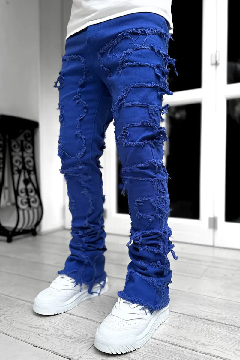 PM0475 Ripped Stretch Denim Jeans