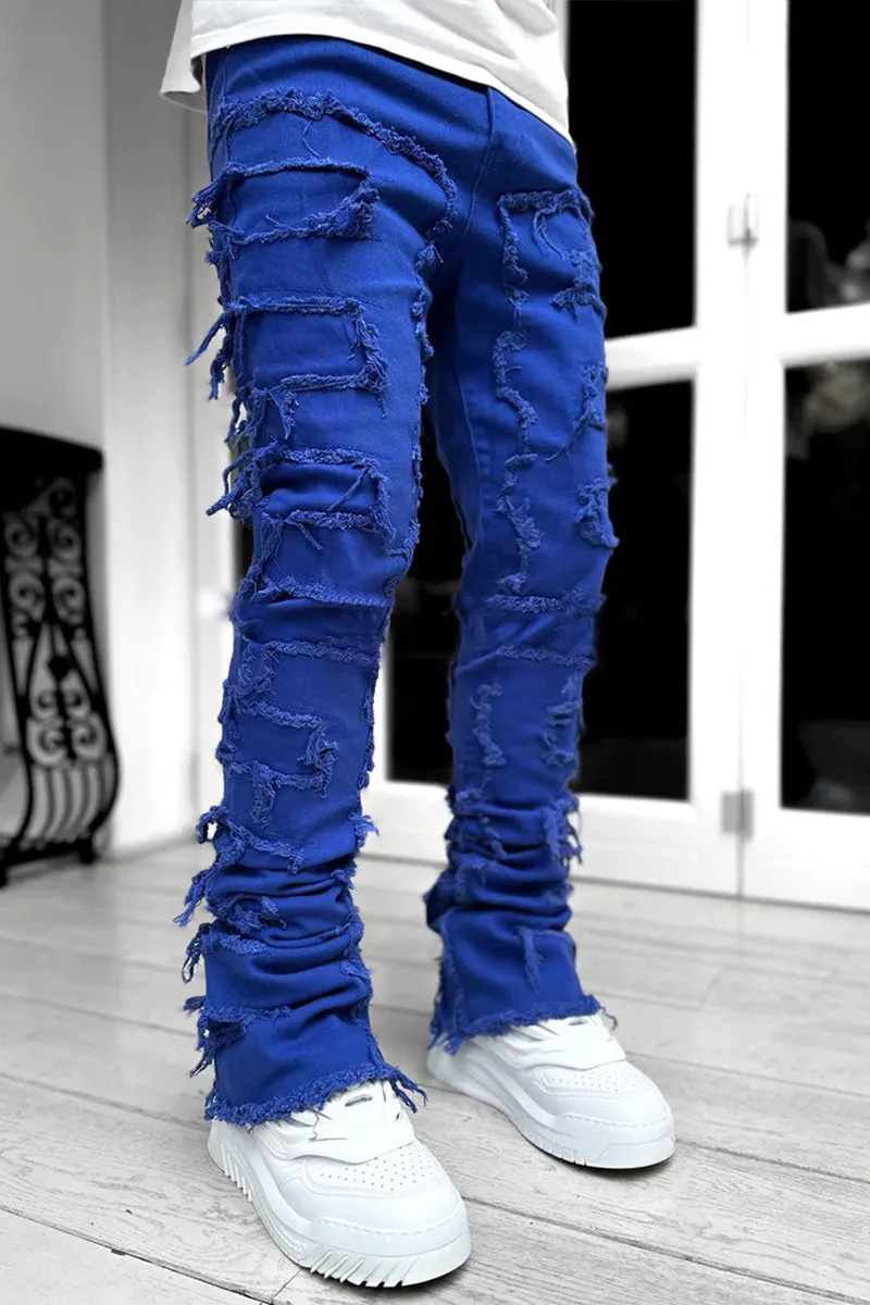 PM0475 Ripped Stretch Denim Jeans