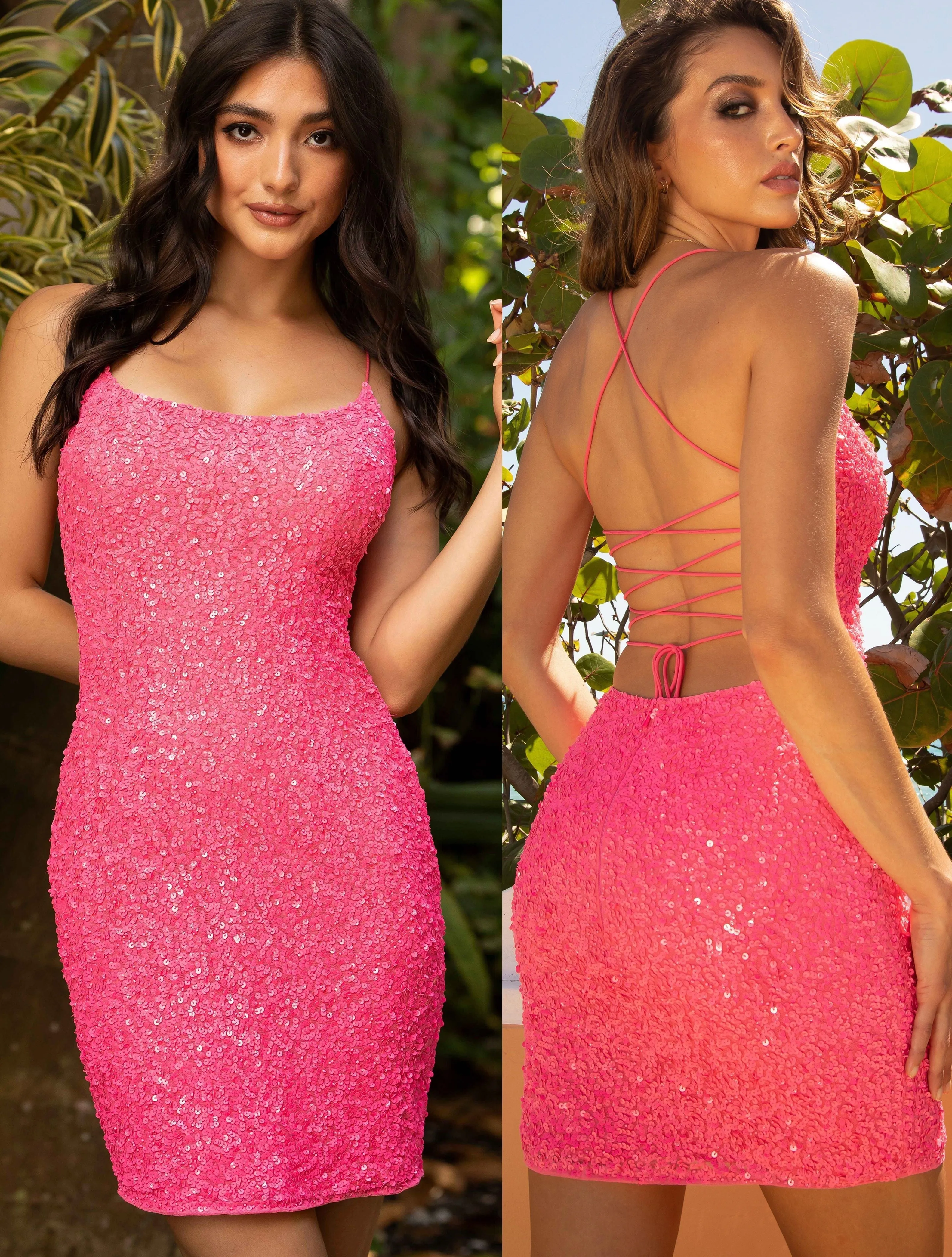 Primavera Couture 3351 Size 0, 6, 12 Yellow Cocktail Dress Short Fitted Sequin Backless Homecoming Dress