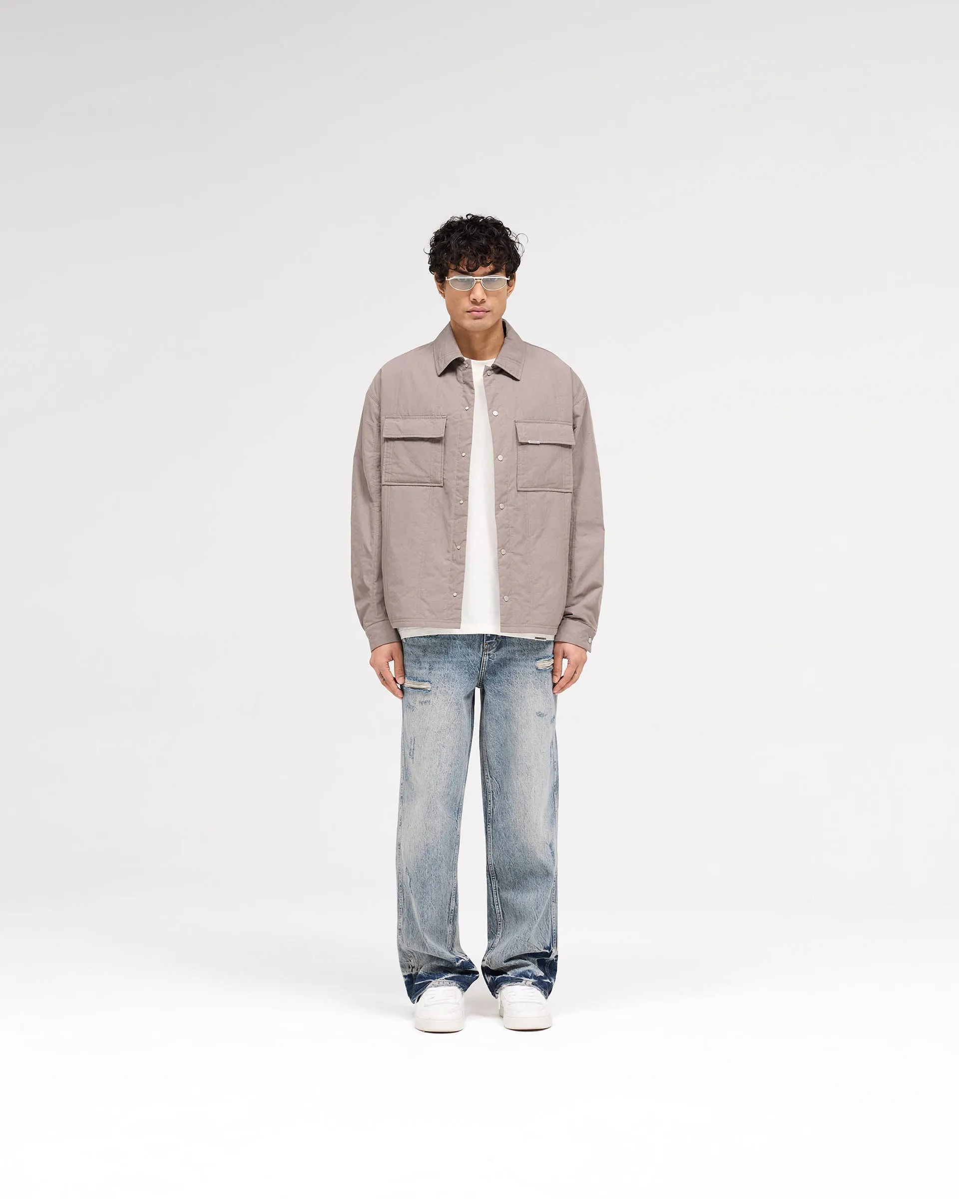 R3 Distressed Baggy Denim - Blue Cream
