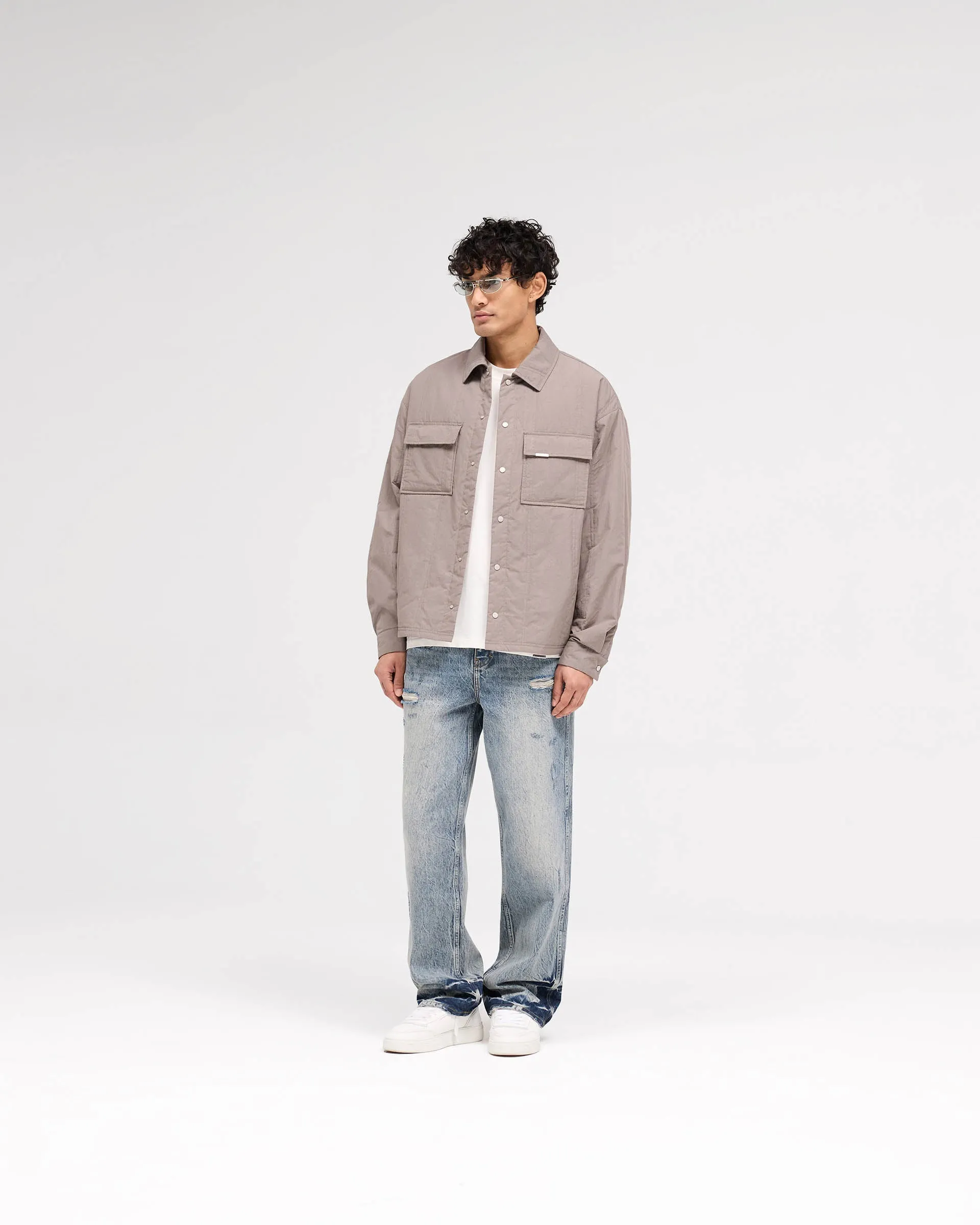 R3 Distressed Baggy Denim - Blue Cream