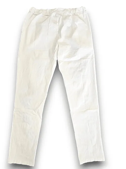 RIPPED PANTS LINEN WHITE
