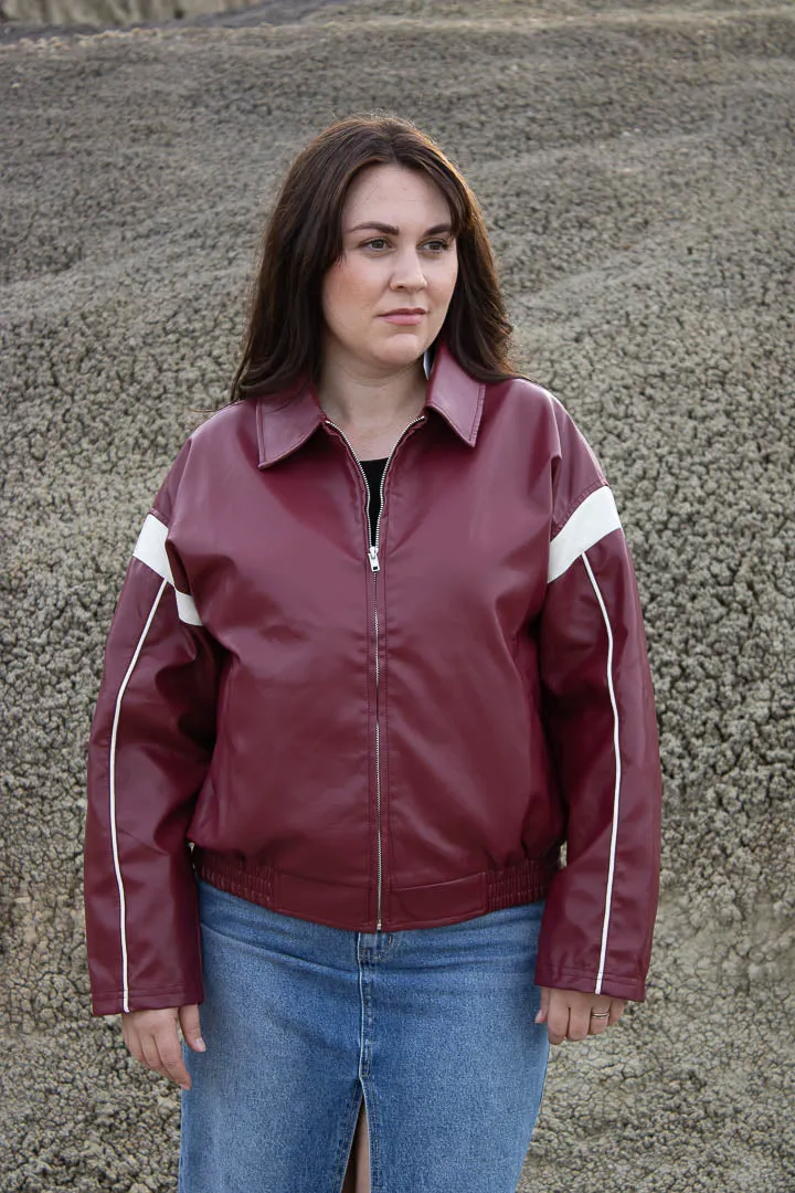 Rumor Faux Leather Racer Jacket