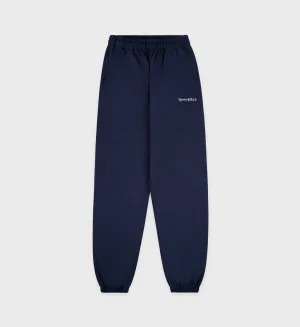 Serif Logo Sweatpant - Navy/White