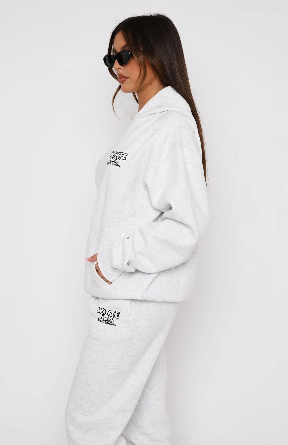Sport Edition Oversized Hoodie Grey Marle