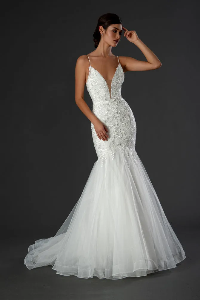Stella Couture 22043 Long Shimmer Mermaid Prom Dress Pageant Gown Bridal Wedding