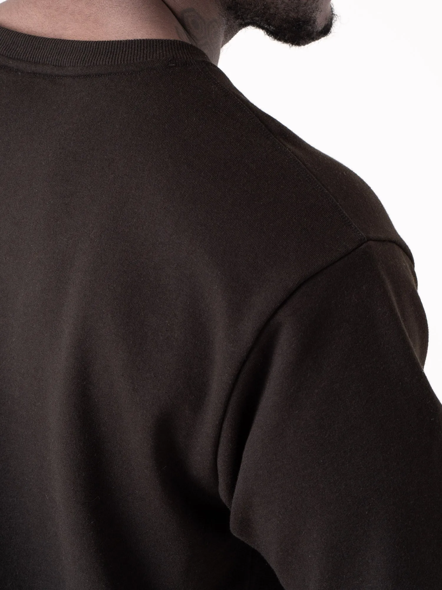 Throwback Fleece Oversized T-Shirt - Black