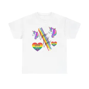 Unisex Heavy Cotton Tee | Love Wins Unicorn Graphic T-Shirt | LGBTQ  Pride Apparel