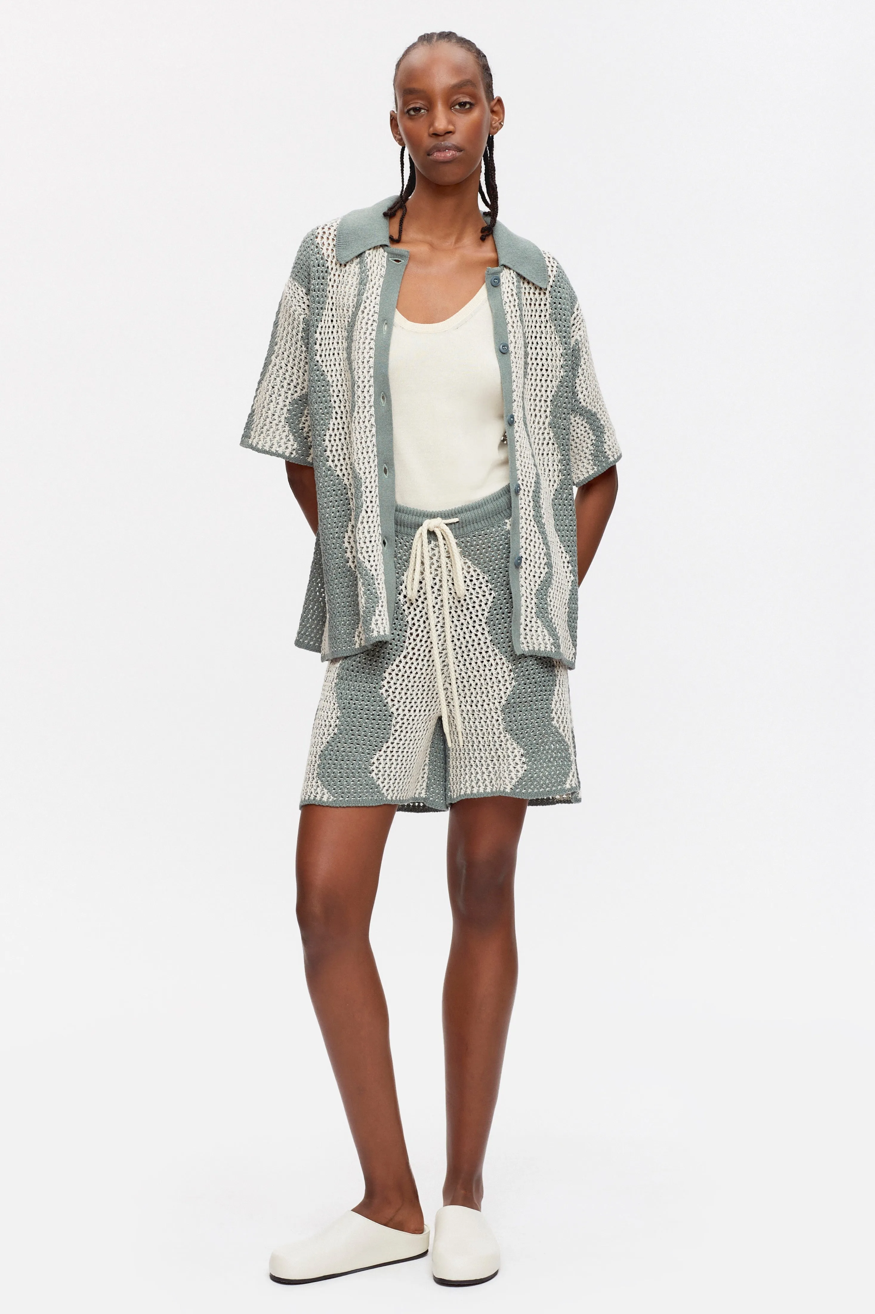 Women's Masrah Knit Short in Farrow/Marshmallow